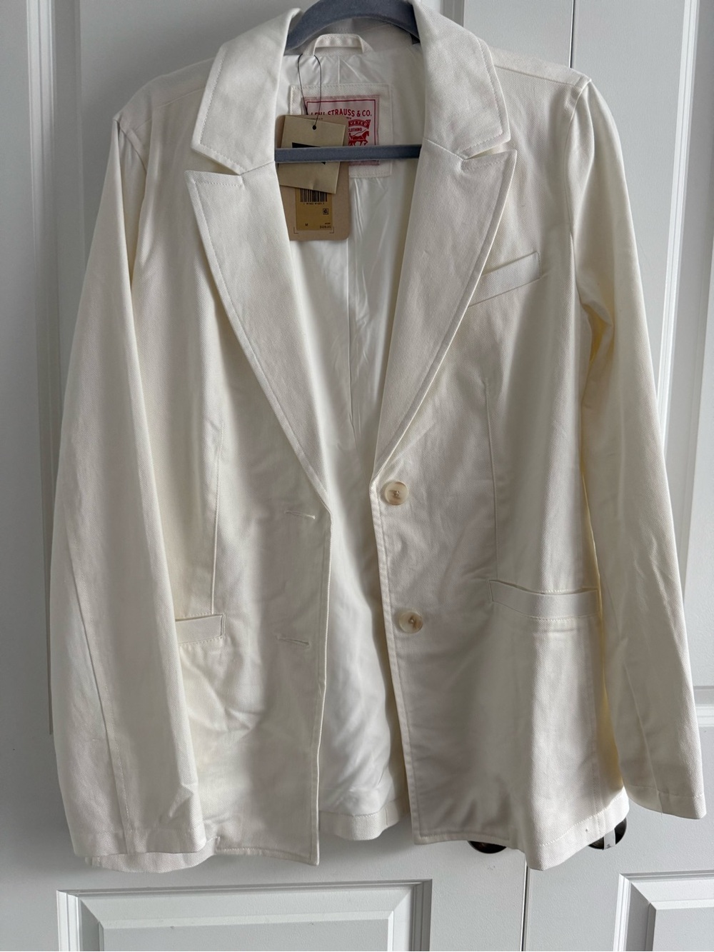 Levi's Off-White Men's Two-Button Blazer